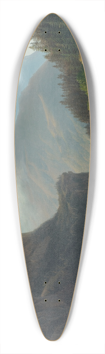 Franois Diday - Figures With Montains 39.3 inch art pintail longboard deck