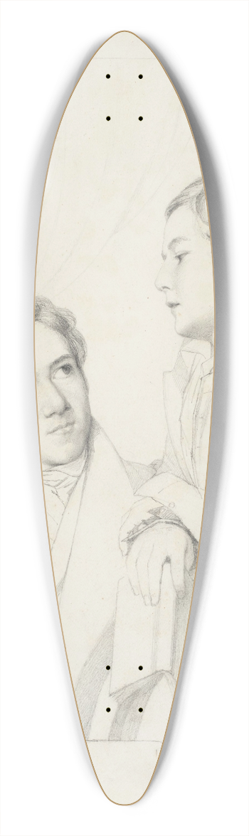 Franois-Eugne-Augustin Bridoux - Portrait of a seated young man and a standing boy 39.3 inch art pintail longboard deck