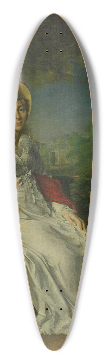 Franois Grard - Carolina Ferdinanda Louisa of Sicily (1798-1870). Wife of Charles Ferdinand, Duc de Berry, in the Park of Bagatelle in the Bois de Boulogne (near Paris) 39.3 inch art pintail longboard deck