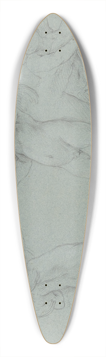 Franois Lemoyne - Putti Supporting a Garland 39.3 inch art pintail longboard deck