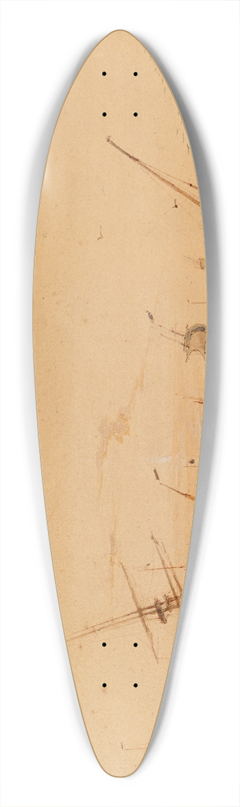 Franois Louis Thomas Francia - Calais Harbour 39.3 inch art pintail longboard deck