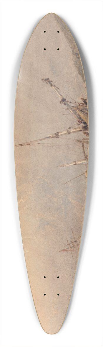 Franois Louis Thomas Francia - Calais Sands 39.3 inch art pintail longboard deck
