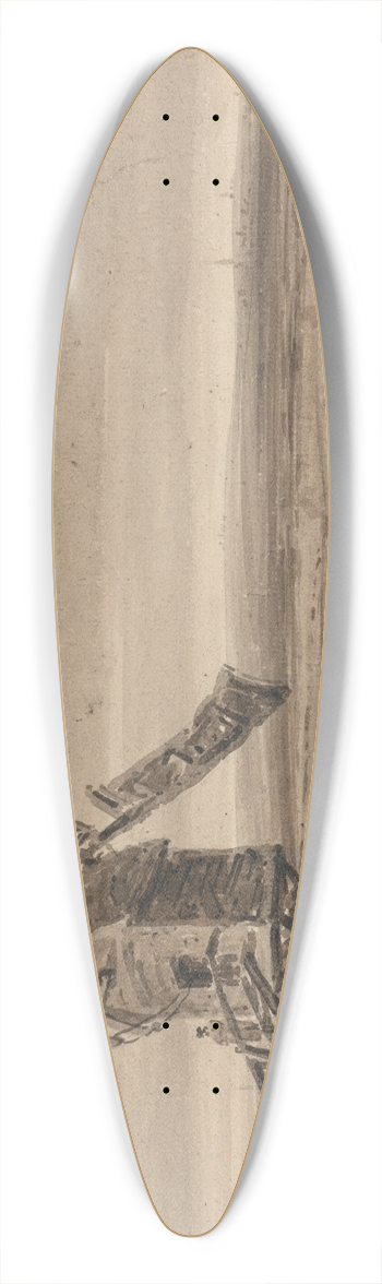 Franois Louis Thomas Francia - Landscape with a Windmill 39.3 inch art pintail longboard deck