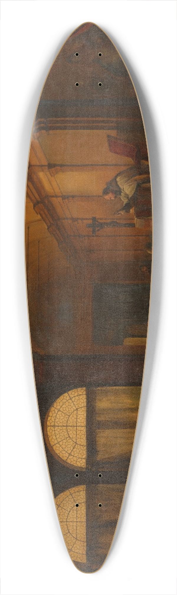 Franois-Marius Granet - Before the Conclave 39.3 inch art pintail longboard deck