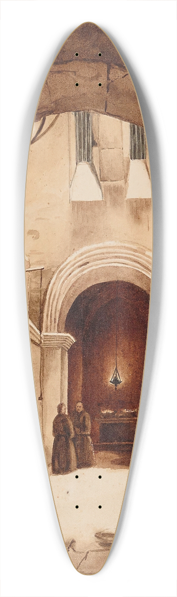 Franois-Marius Granet - Deux ermites se promenant sous des votes 39.3 inch art pintail longboard deck