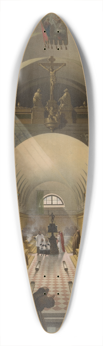 Franois-Marius Granet - Interior of a CapuchinConvent 39.3 inch art pintail longboard deck