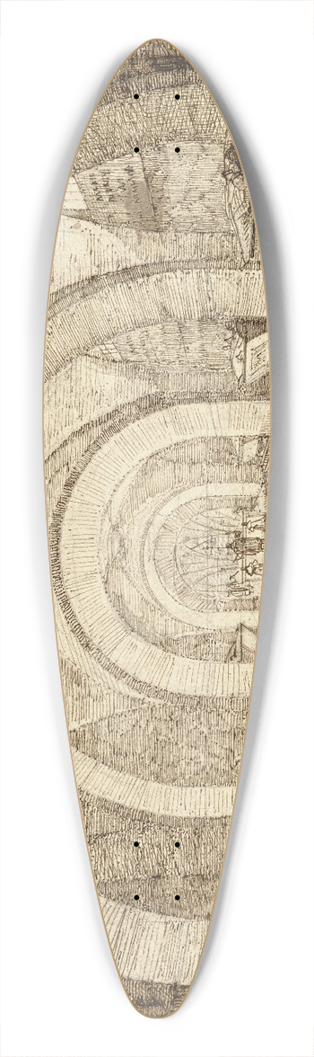 Franois-Marius Granet - Interior of the Tomb of Louis Phillippe and the Orlans Family 39.3 inch art pintail longboard deck