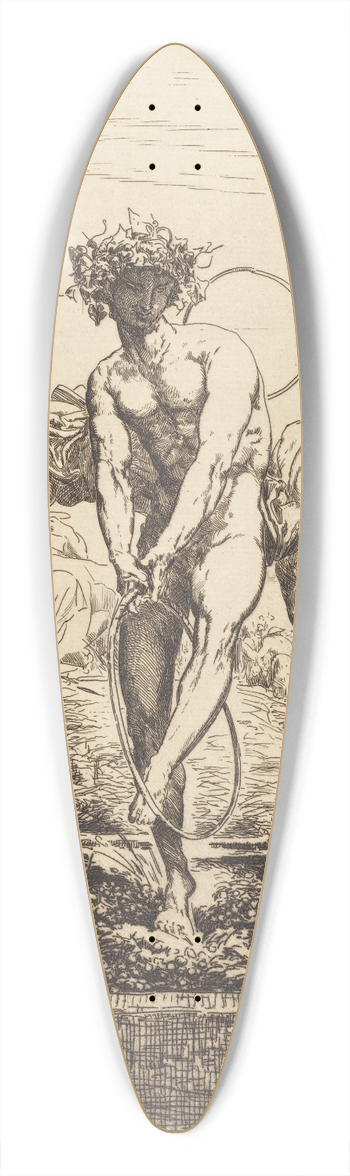 Franois-Nicolas Chifflart - Grape Harvest 39.3 inch art pintail longboard deck
