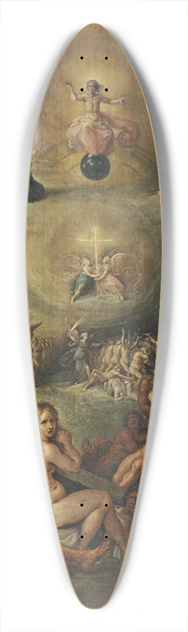 Frans Francken the Younger - The Day Of Judgement 39.3 inch art pintail longboard deck