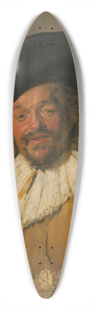 Frans Hals - A Militiaman Holding a Berkemeyer, Known as the Merry Drinker 39.3 inch art pintail longboard deck