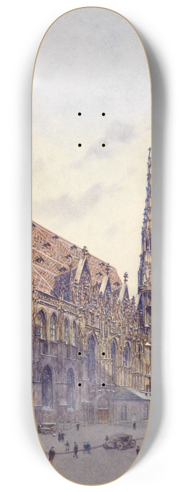 Carl Pippich - Stephanskirche in Wien 8.25 inch art skate deck