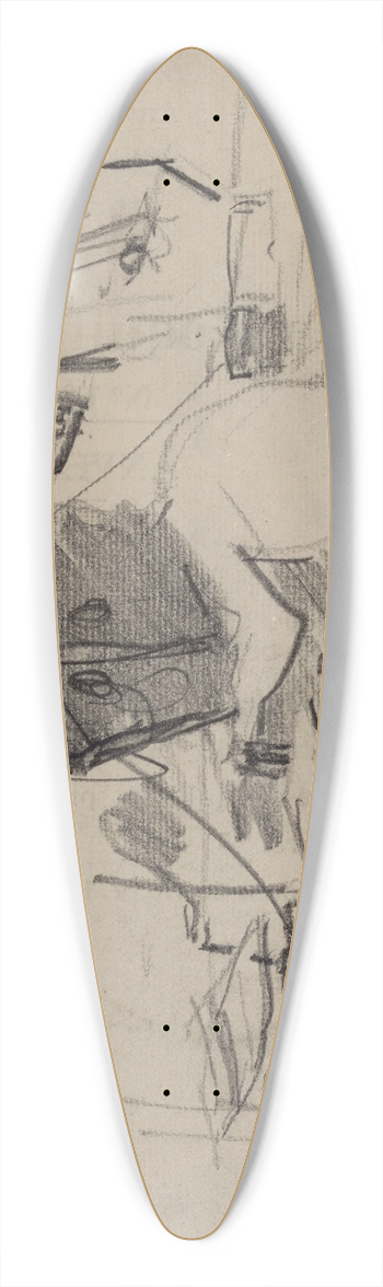 Frans Hens - The Last Journey 39.3 inch art pintail longboard deck