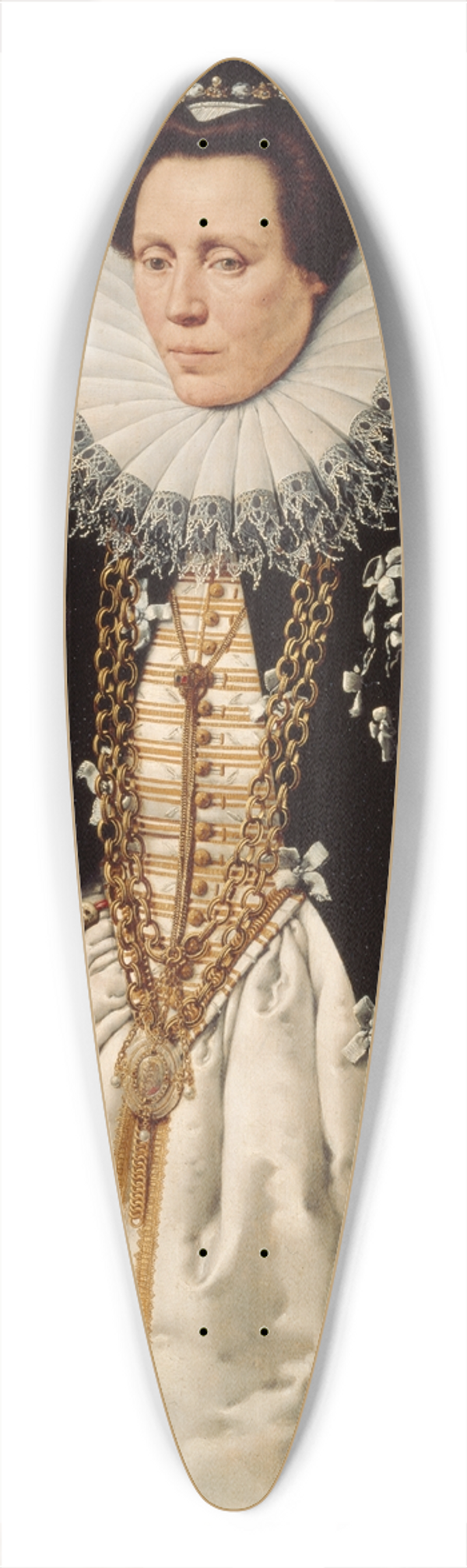 Frans Pourbus The Younger - Portrait of the Wife of Nicolas de Hellincx 39.3 inch art pintail longboard deck