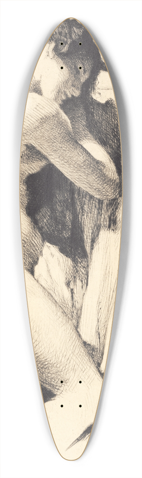 Frans Schwartz - Siddende ung ngen kvinde med hovedet hvilende over den ene arm 39.3 inch art pintail longboard deck