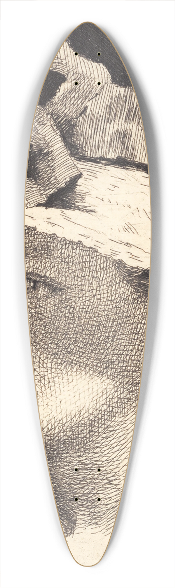 Frans Schwartz - Ung pige med strhat, profil mod venstre 39.3 inch art pintail longboard deck