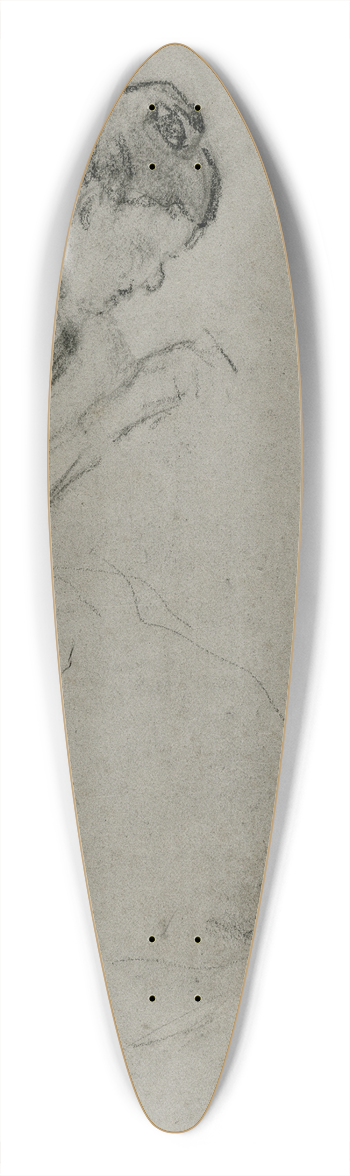 Frans Smissaert - FIguurstudies 39.3 inch art pintail longboard deck