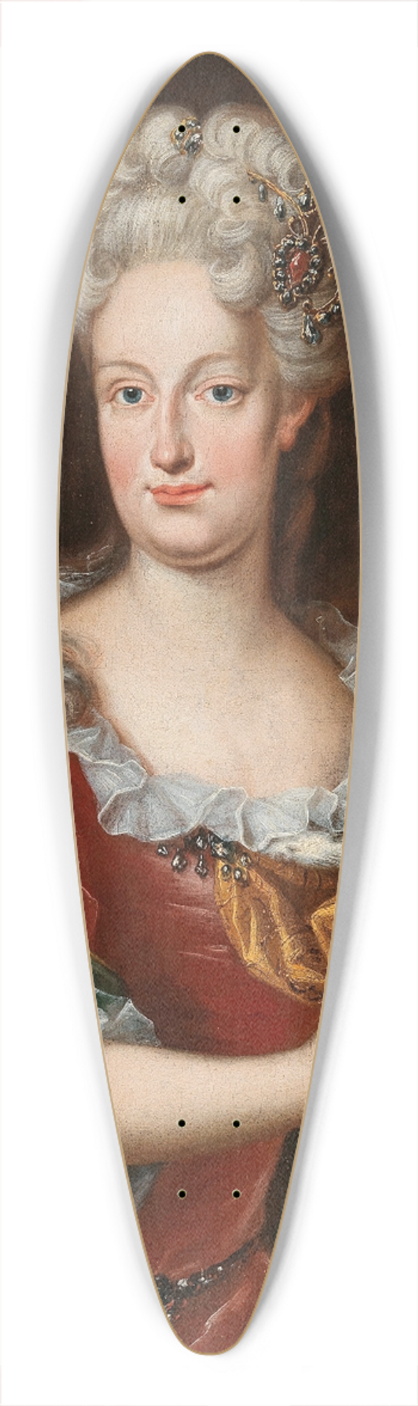Frans van Stampart - Portrait of the Empress Elisabeth Christine (16911750) 39.3 inch art pintail longboard deck