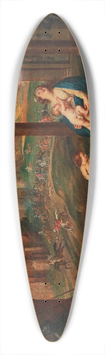 Frans Wouters - Allegory of touch 39.3 inch art pintail longboard deck