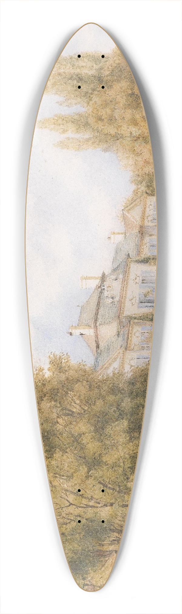Franz Alt - Das Kleine Schloss in Nasice Slawonien 39.3 inch art pintail longboard deck