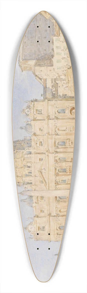 Franz Alt - Petersplatz Rom 39.3 inch art pintail longboard deck
