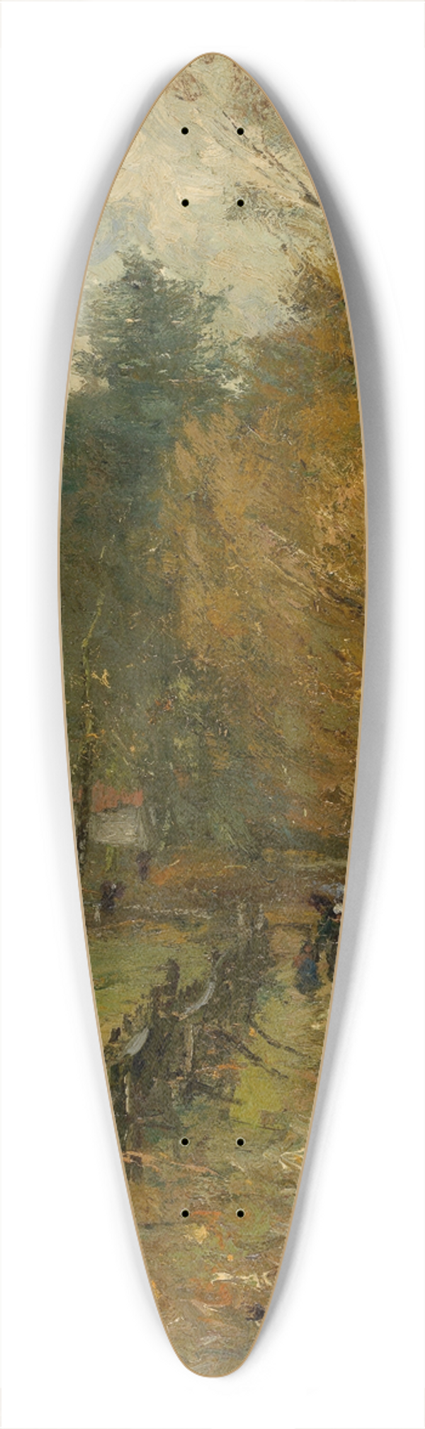 Franz Courtens - The Side of the Meadow 39.3 inch art pintail longboard deck