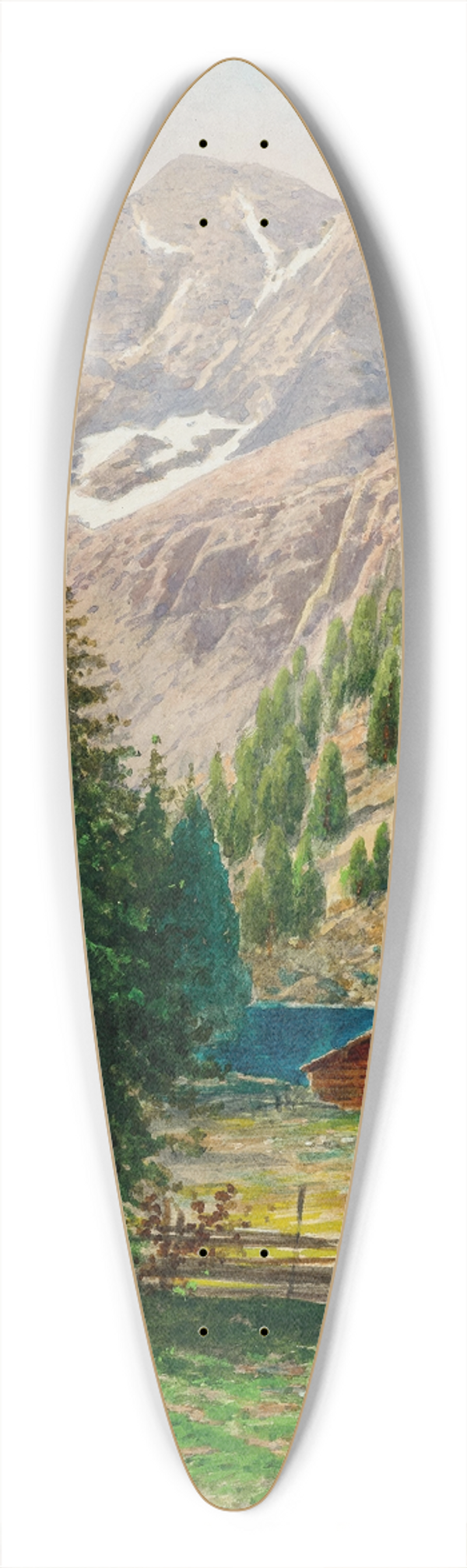 Franz Demel - Hochgolling (mountain) in Schladminger Tauern 39.3 inch art pintail longboard deck