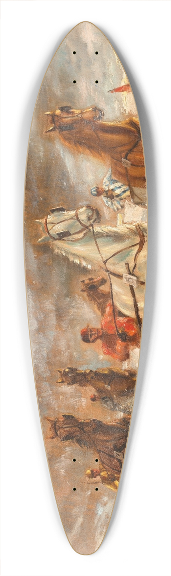 Franz Hienl-Merre - Harness Racing in Winter 39.3 inch art pintail longboard deck