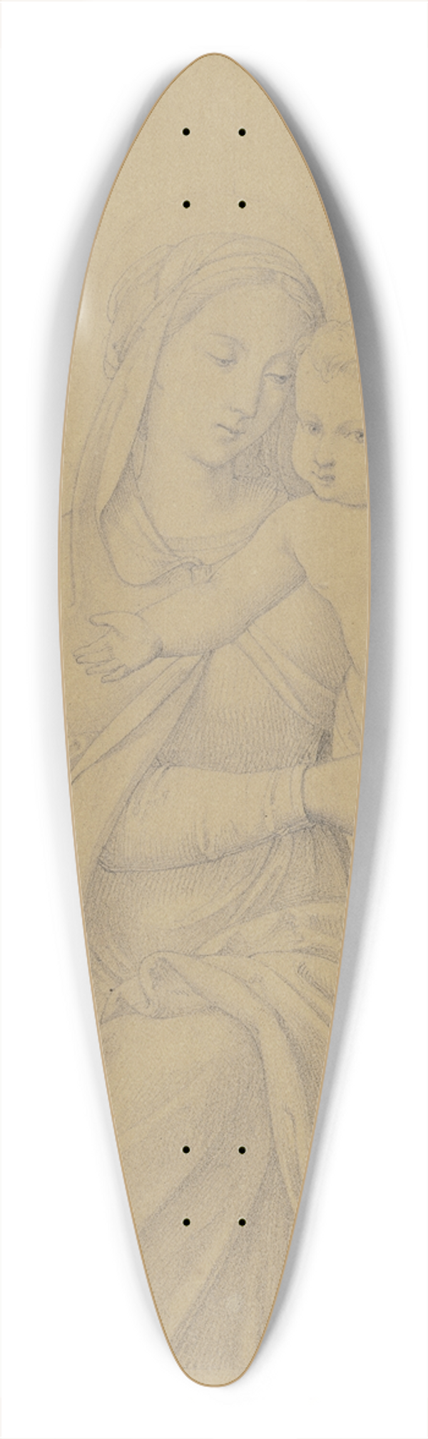 Franz Krammer - Maria mit dem Jesuskind in einer Landschaft 39.3 inch art pintail longboard deck