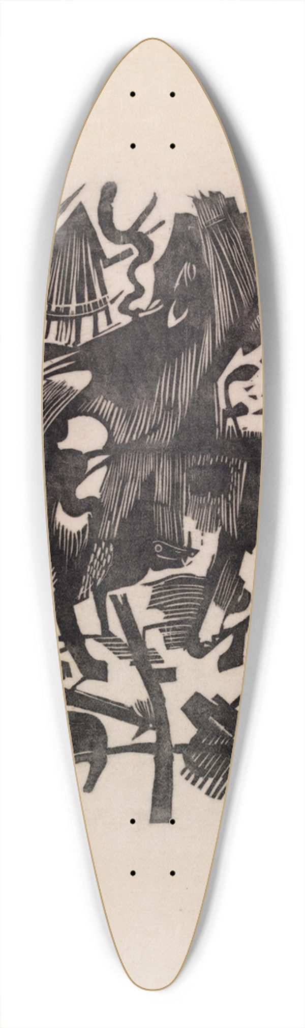 Franz Marc - Birth of the Wolves 39.3 inch art pintail longboard deck