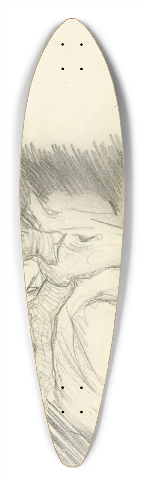 Franz Marc - Davidshirsch (Liegender Hirsch) 39.3 inch art pintail longboard deck