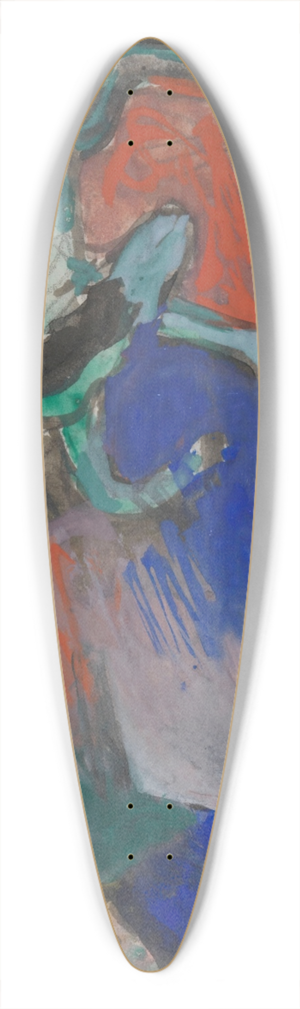 Franz Marc - Green Horse in Landscape 39.3 inch art pintail longboard deck