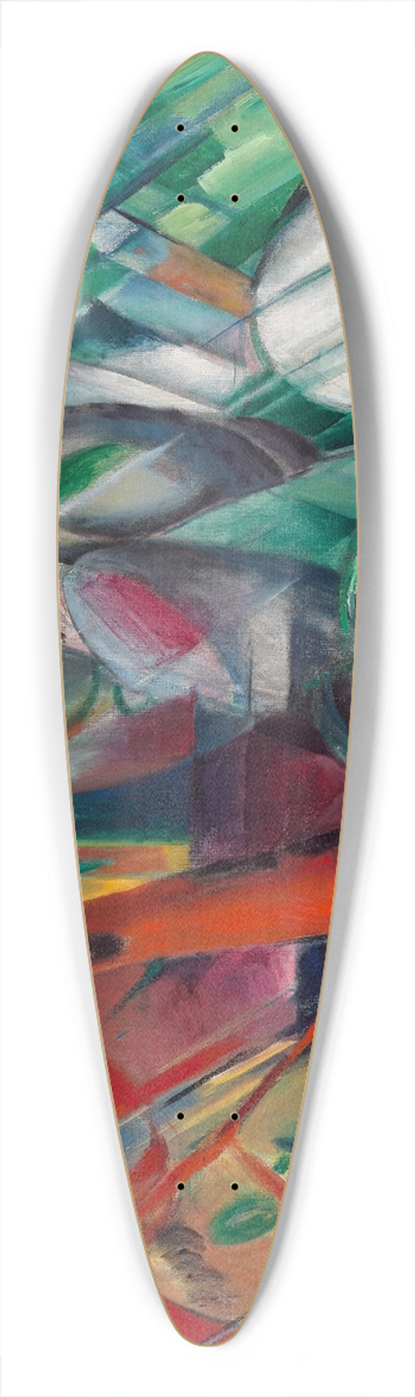 Franz Marc - In the Rain 39.3 inch art pintail longboard deck