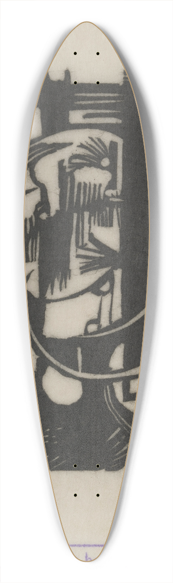 Franz Marc - Lizards 39.3 inch art pintail longboard deck