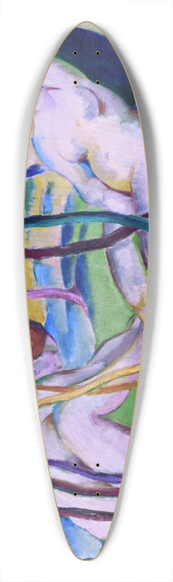 Franz Marc - Nudes under Trees 39.3 inch art pintail longboard deck