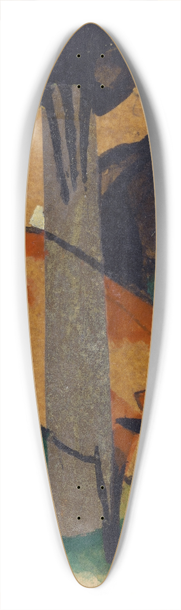 Franz Marc - Red horse and yellow cattle (black-brown horse and yellow cattle) 39.3 inch art pintail longboard deck