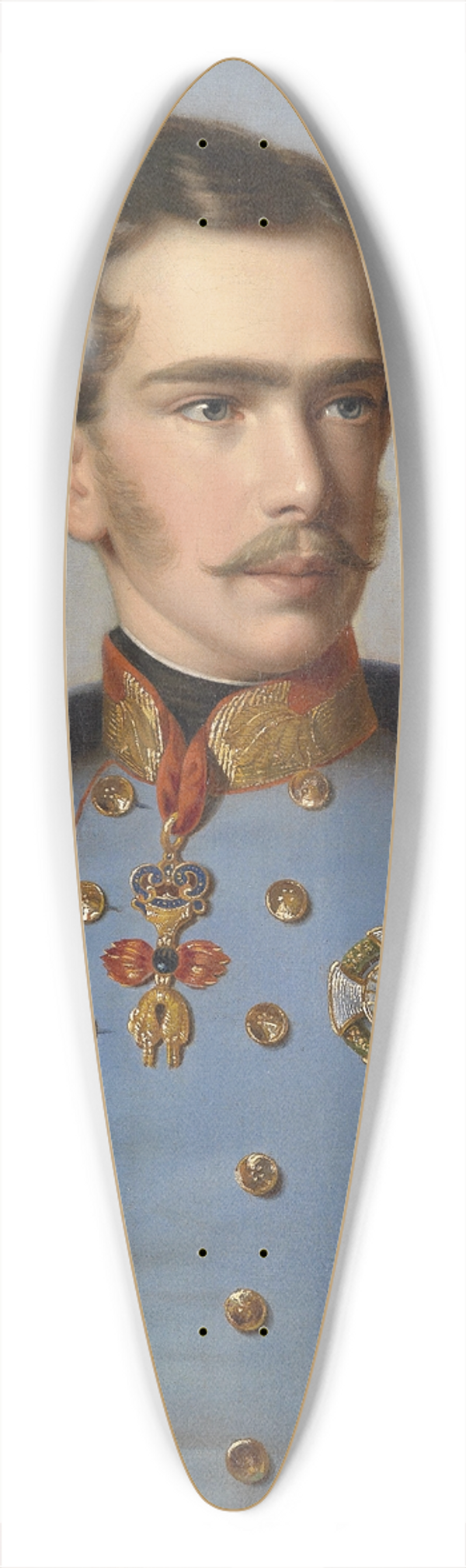 Franz Russ The Elder - Franz Joseph I 39.3 inch art pintail longboard deck