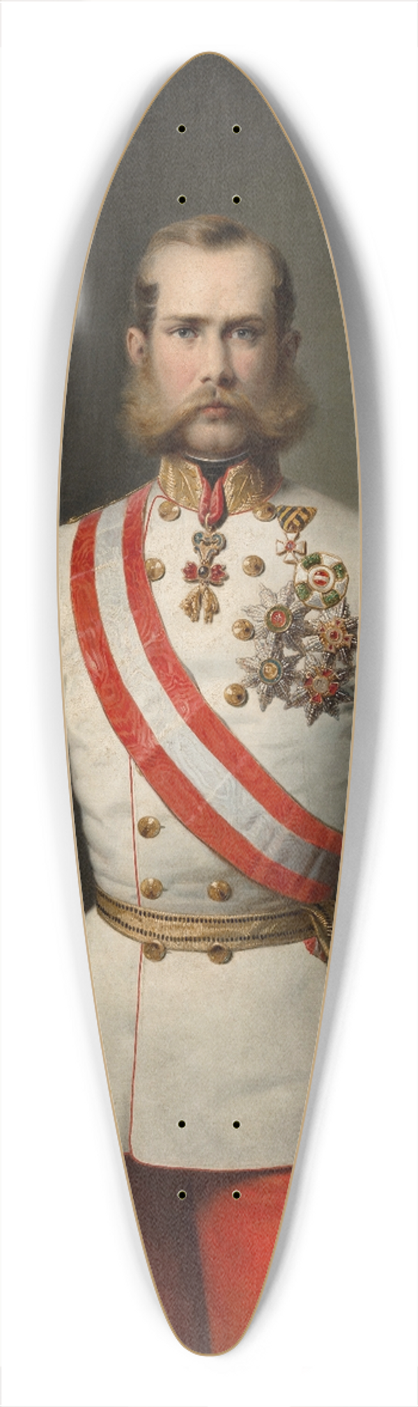 Franz Russ The Elder - Portrait of Franz Joseph I 39.3 inch art pintail longboard deck