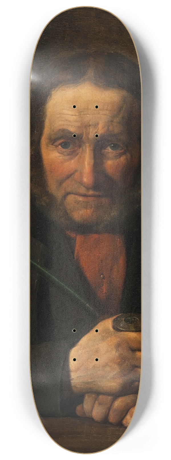 Carl Richardt - Portrait Of A Sailor Holding A Pipe 8.25 inch art skate deck