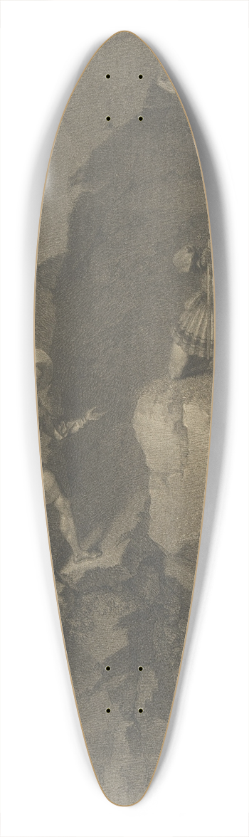 Franz von Hauslab the Younger - Soldiers in a Cave Receiving Blessings from Heaven 39.3 inch art pintail longboard deck