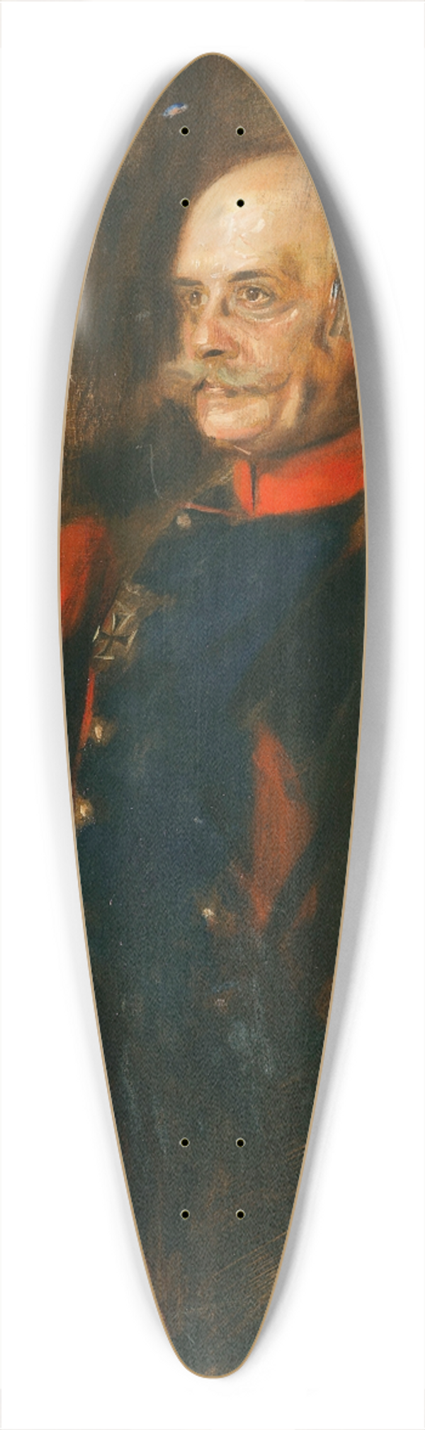 Franz von Lenbach - General von Hartmann und Sohn Hermann 39.3 inch art pintail longboard deck