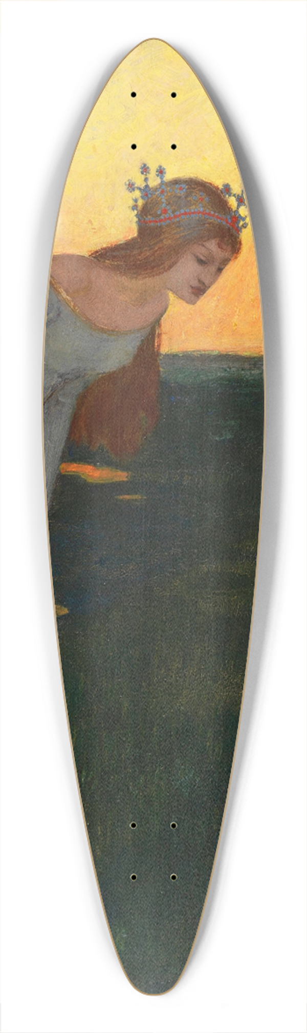 Franz von Stuck - Once upon a time 39.3 inch art pintail longboard deck