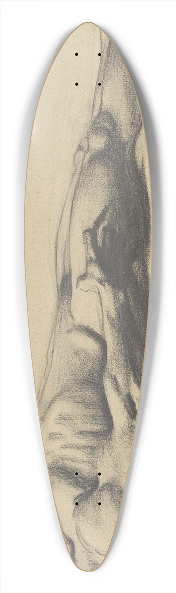 Franz von Stuck - Studie zu einem Leichnam Christi fr Pieta 39.3 inch art pintail longboard deck