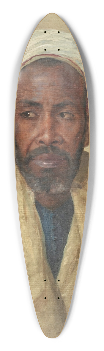 Franz Xaver Kosler - A Nubian Man 39.3 inch art pintail longboard deck