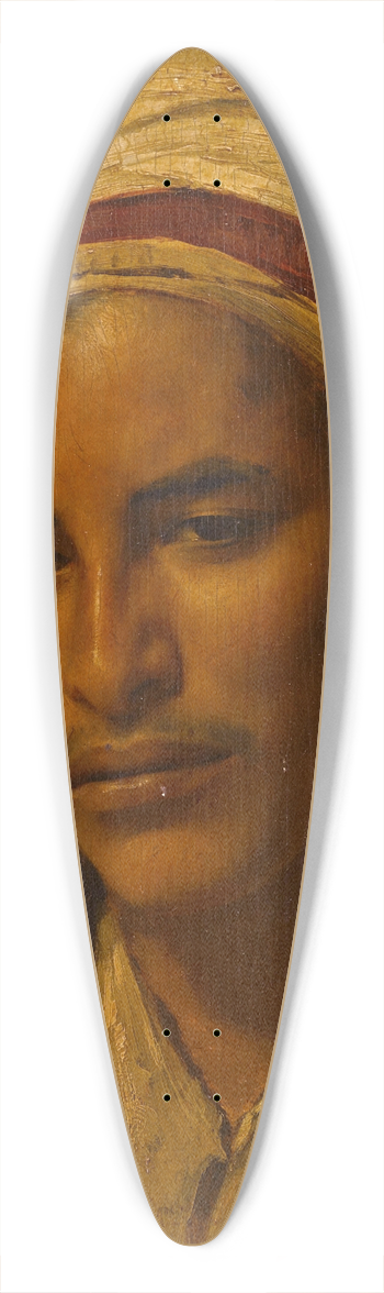 Franz Xaver Kosler - A young Arab 39.3 inch art pintail longboard deck