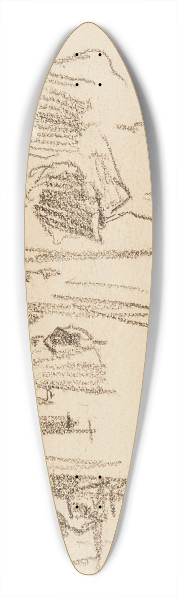 Frdric Houbron - Femmes et enfant 39.3 inch art pintail longboard deck