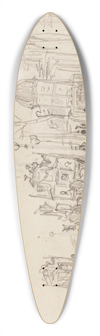 Frdric Houbron - Omnibus sur un boulevard 39.3 inch art pintail longboard deck