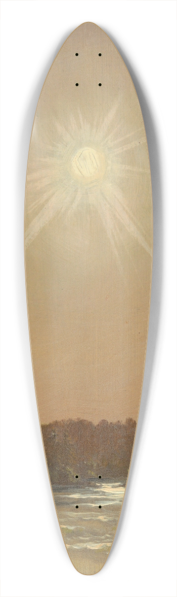 Frederic Edwin Church - Maine sunset 39.3 inch art pintail longboard deck