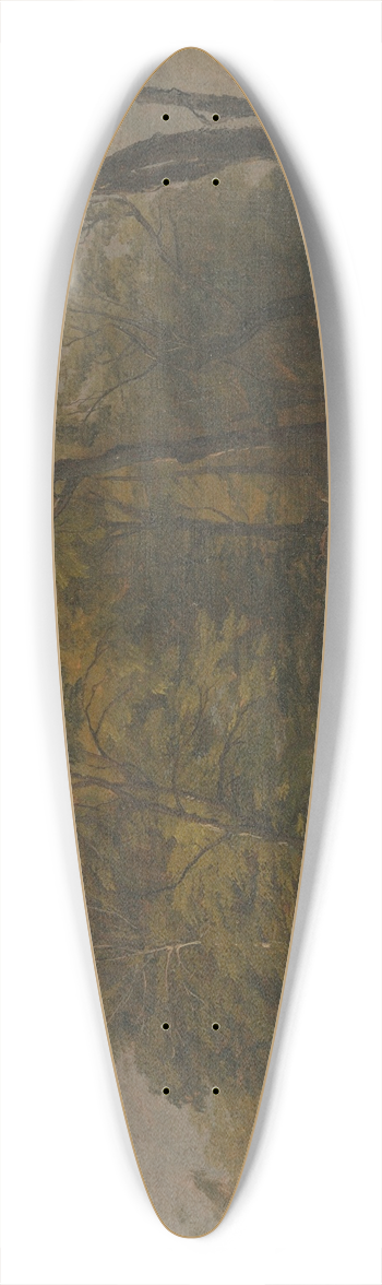 Frederic Edwin Church - Maine Woods 39.3 inch art pintail longboard deck