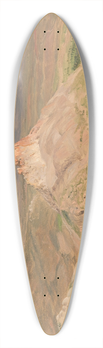 Frederic Edwin Church - Mount Pentelicus 39.3 inch art pintail longboard deck