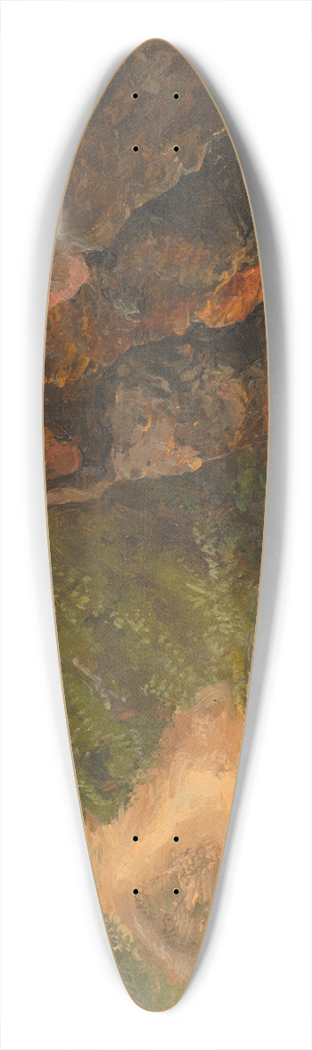 Frederic Edwin Church - Woodland Path, Jamaica 39.3 inch art pintail longboard deck